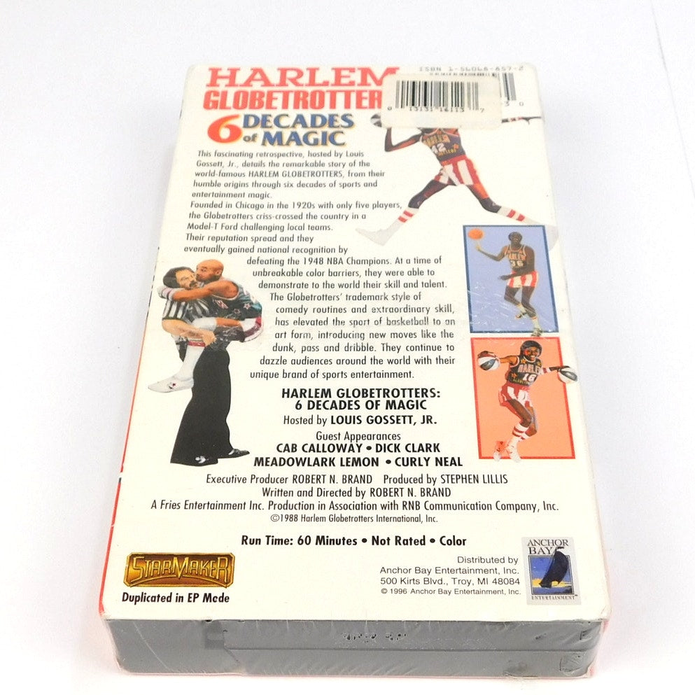 Harlem Globetrotters 6 Decades of Magic VHS 1996 Sealed Louis Gossett Jr