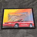 1994 Ford Mustang Cobra Indianapolis 500 Pace Car Promo Poster Framed 23x18