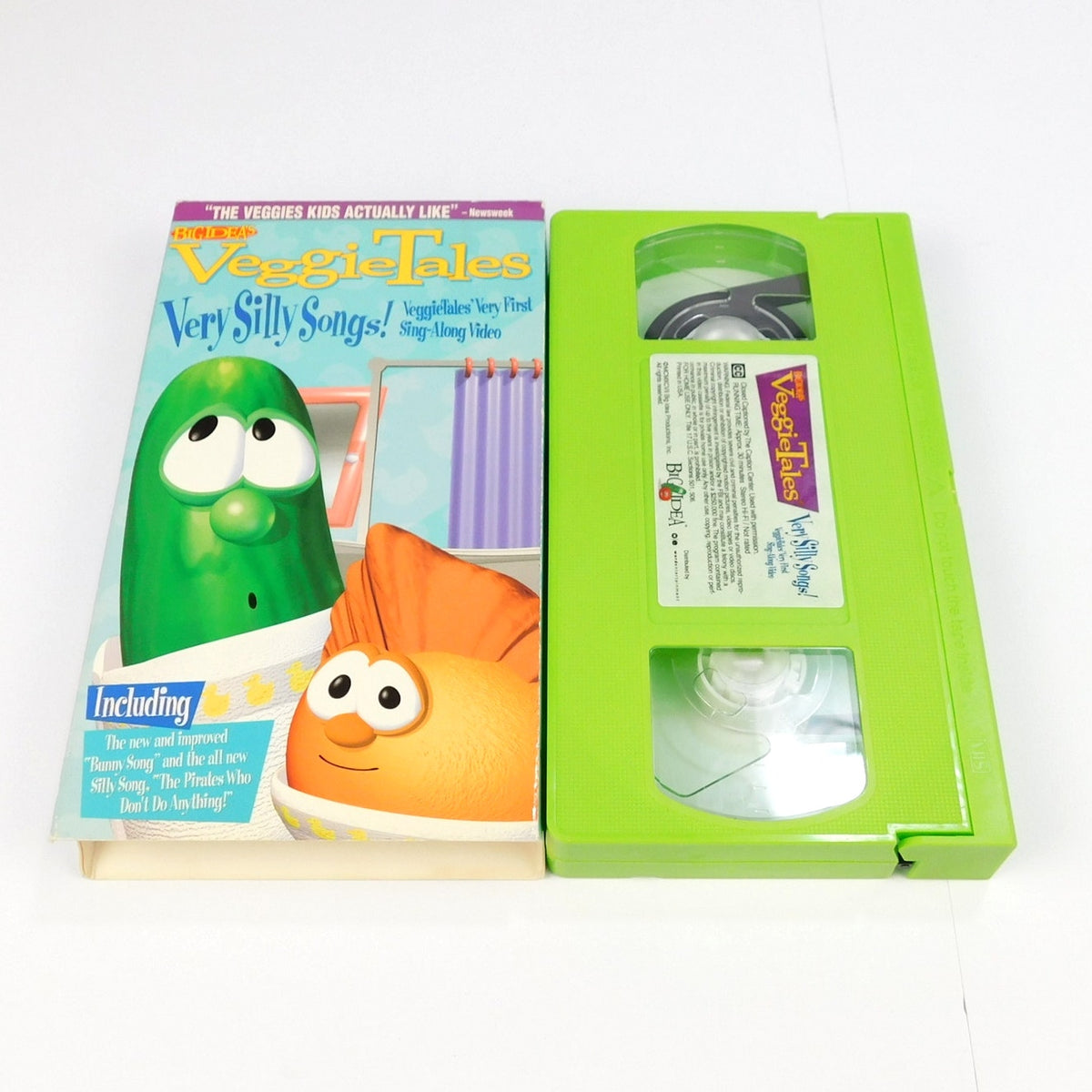 Veggie Tales Very Silly Songs VHS 1997 Lime Green Variant Word Entertainment