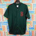 90s Boston Red Sox Forest Green Mesh Jersey - Size L
