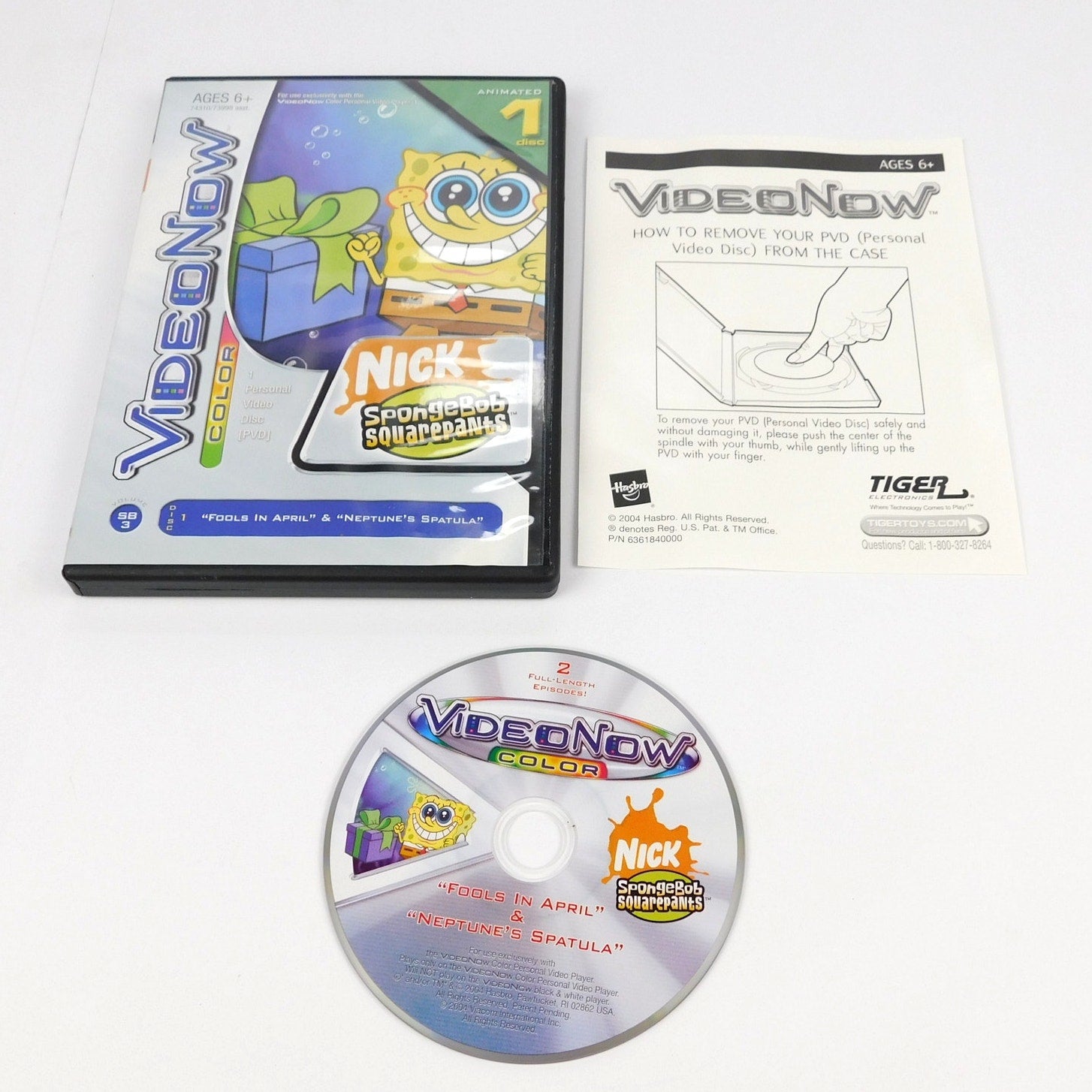 VideoNow Color SpongeBob SquarePants Fools in April Neptunes Spatula Tested 2004