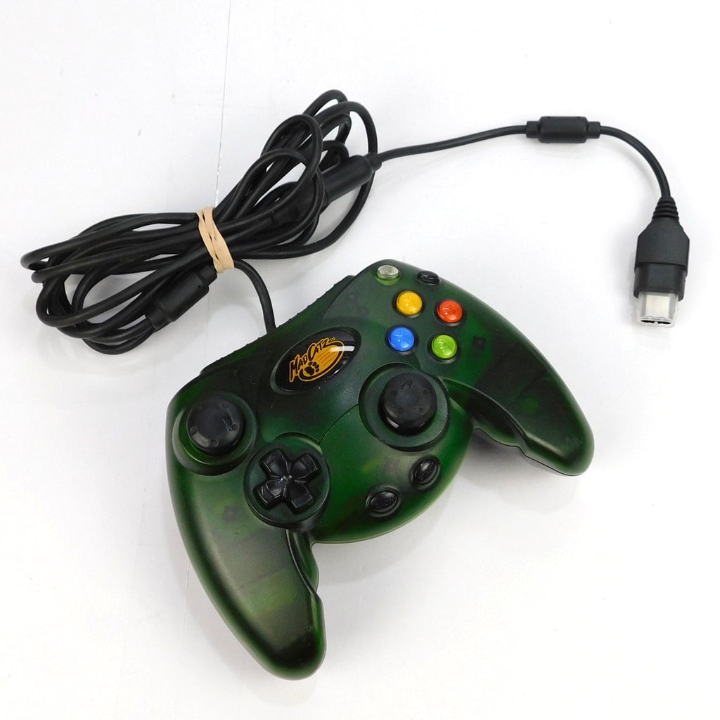 Mad Catz Original Xbox Controller 4516 Translucent Green Wired Y2K 2001