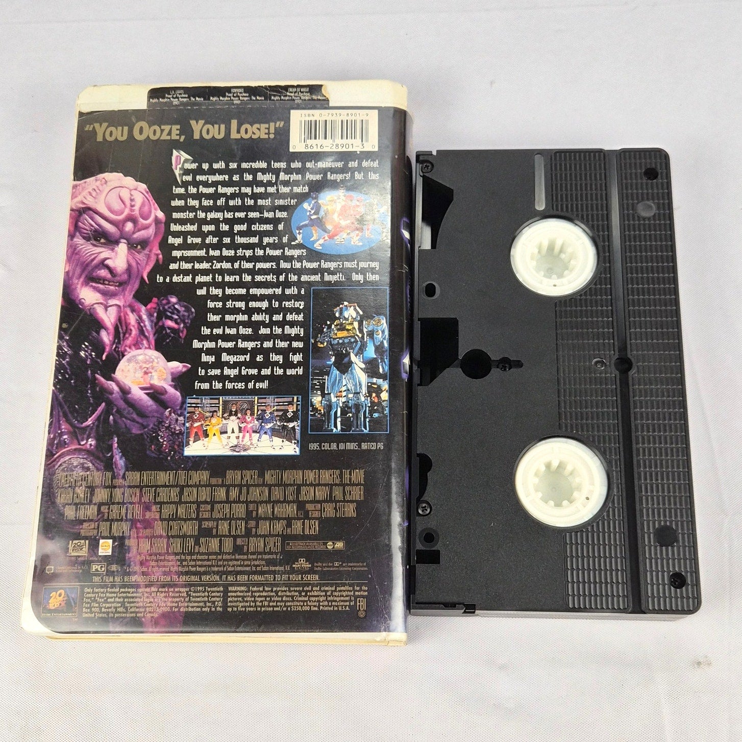 Mighty Morphin Power Rangers The Movie VHS 1995 Tested Clamshell Case