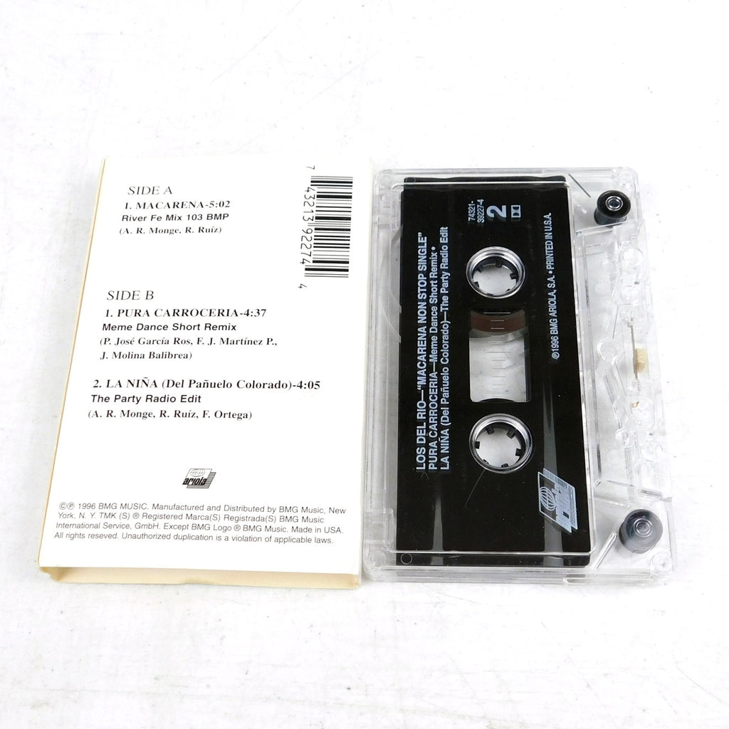 Macarena Cassette Single Los Del Rio Non Stop 1996 Tested BMG 74321-39227-4