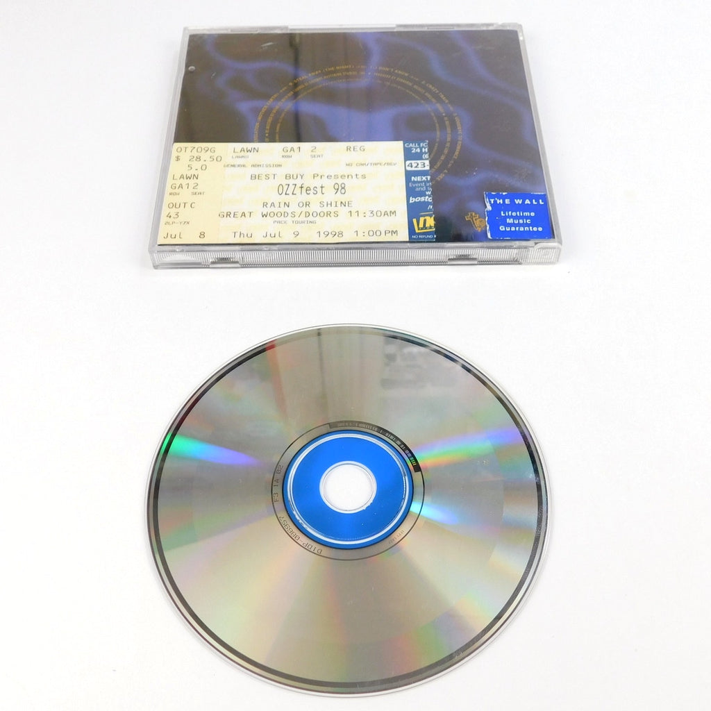 Ozzy Osbourne Blizzard of Ozz CD 1995 Remaster + Ozzfest 98 Ticket Stub Tested
