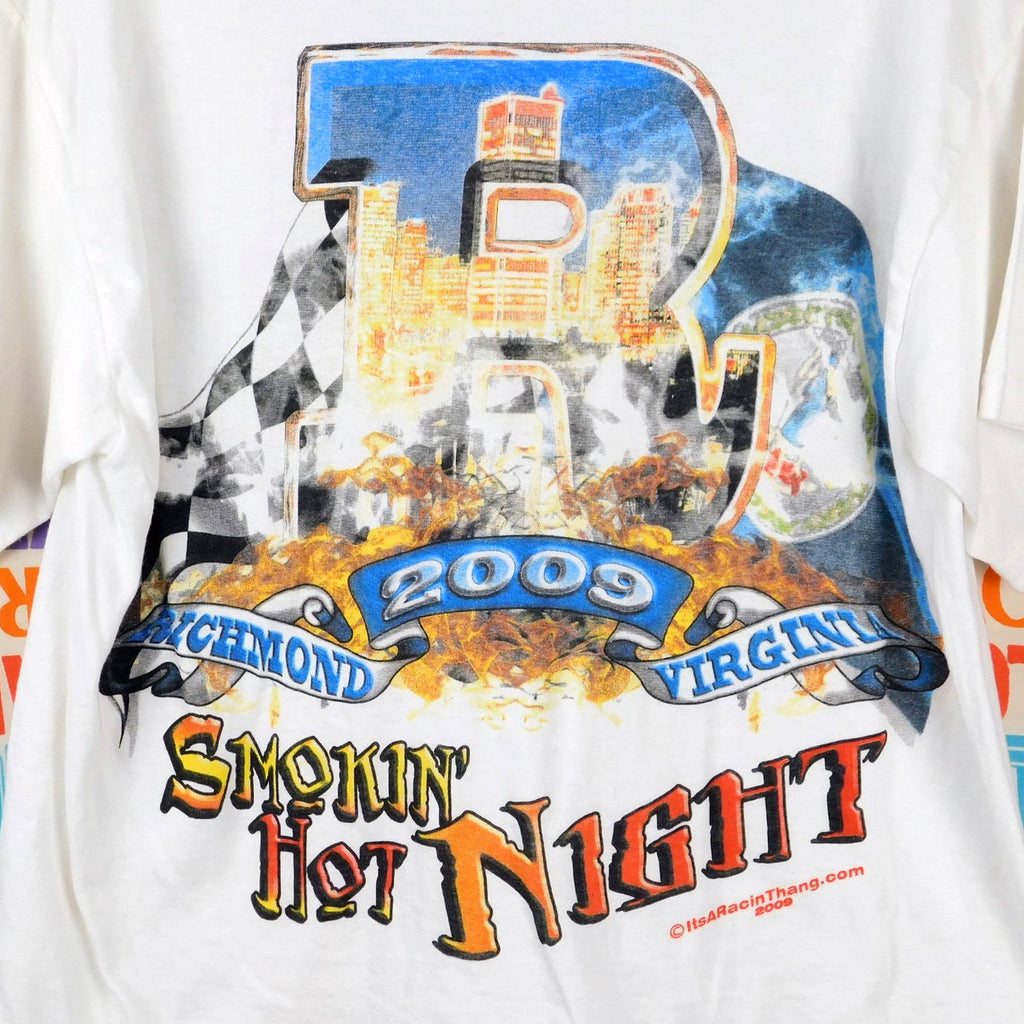 2009 Richmond Raceway Smokin Hot Night NASCAR Racing T Shirt - Size M