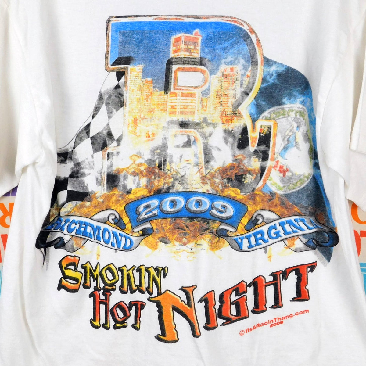 2009 Richmond Raceway Smokin Hot Night NASCAR Racing T Shirt - Size M