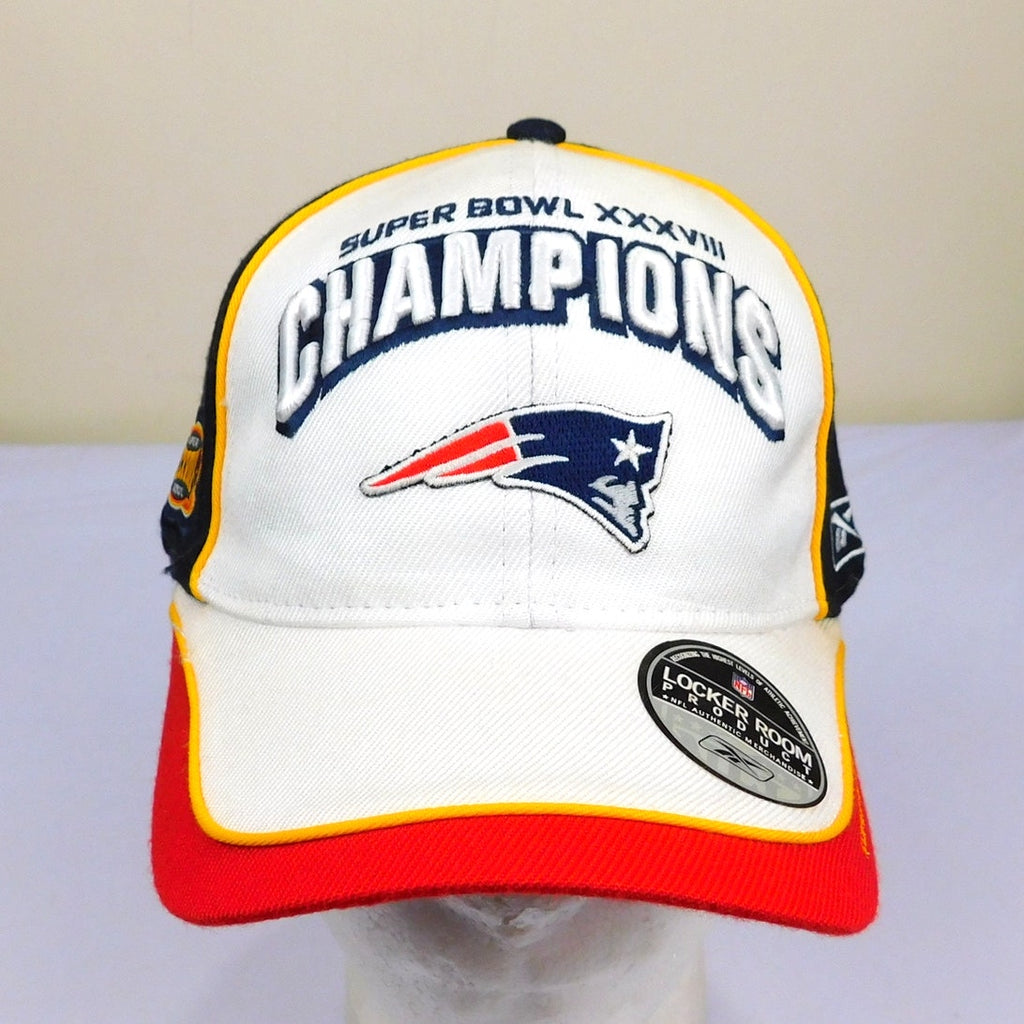 New England Patrios Super Bowl 38 Champs Locker Room Hat - Adjustable