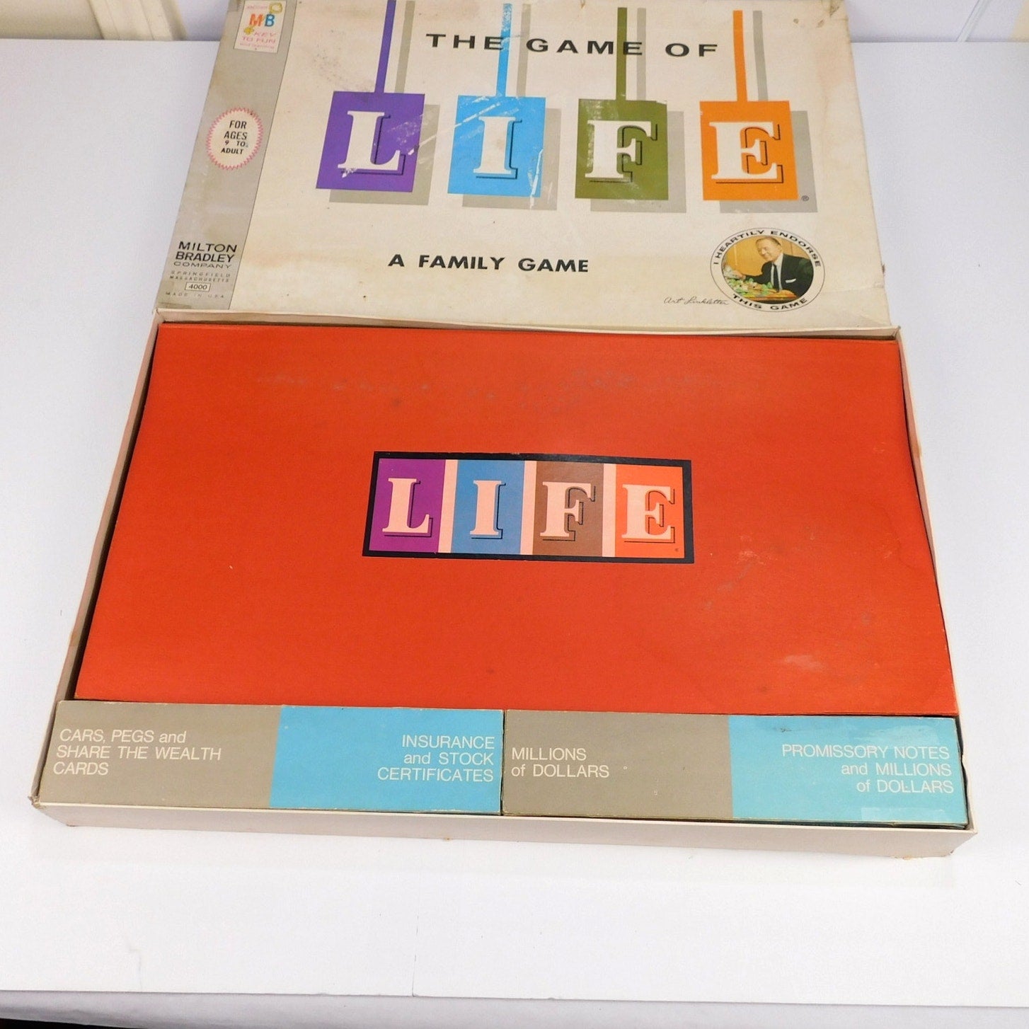 Vintage 1960 Milton Bradley The Game of Life Board Game Complete Art Linkletter