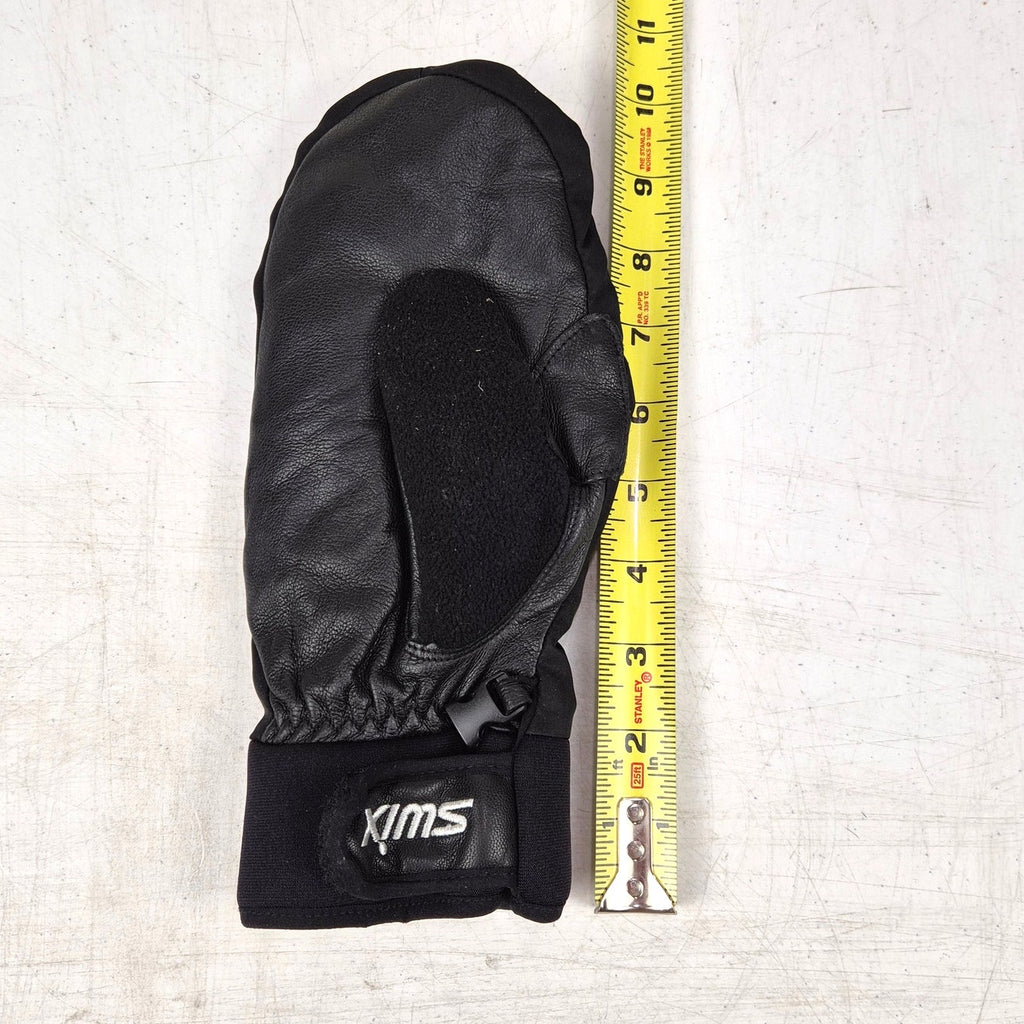 Swix Aqua Vent Ski Gloves Mittens Size Adult M Black Zipper Fleece Lined
