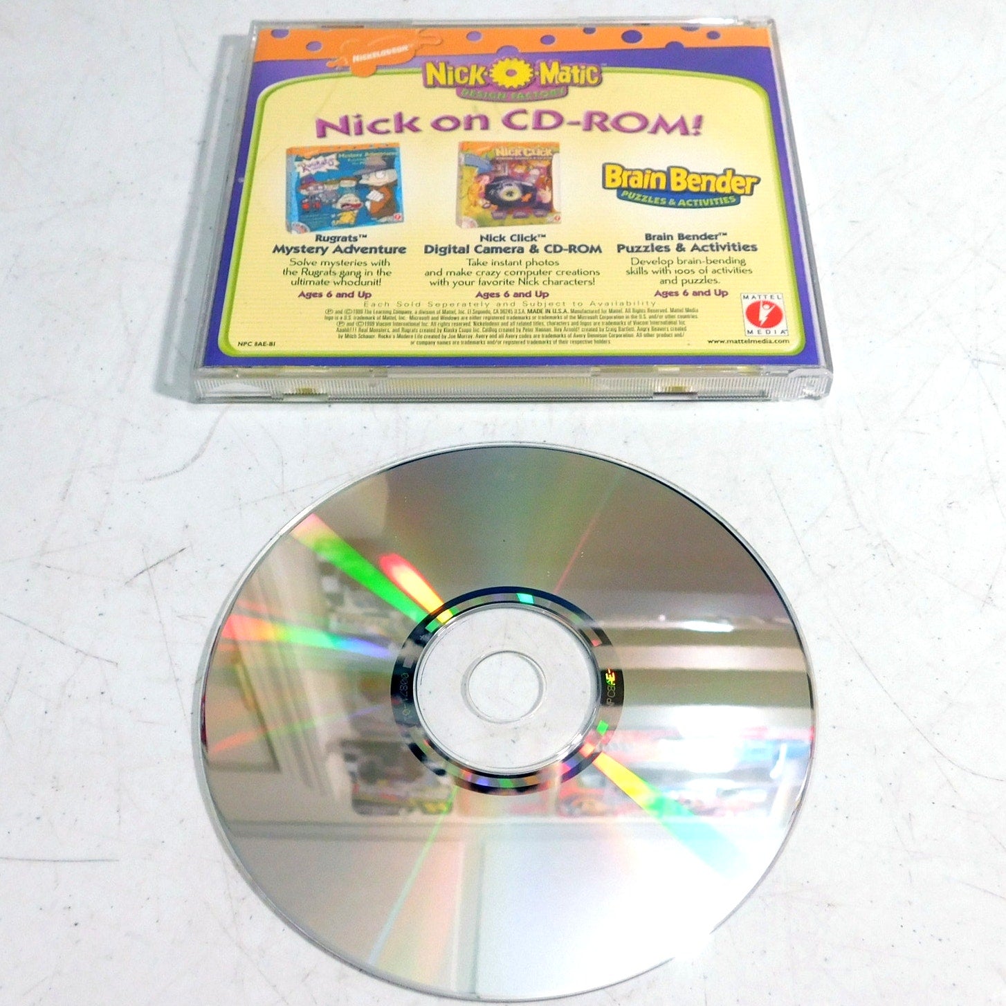 Nickelodeon Nick O Matic Design Factory PC CD ROM 1999 Tested Jewel Case