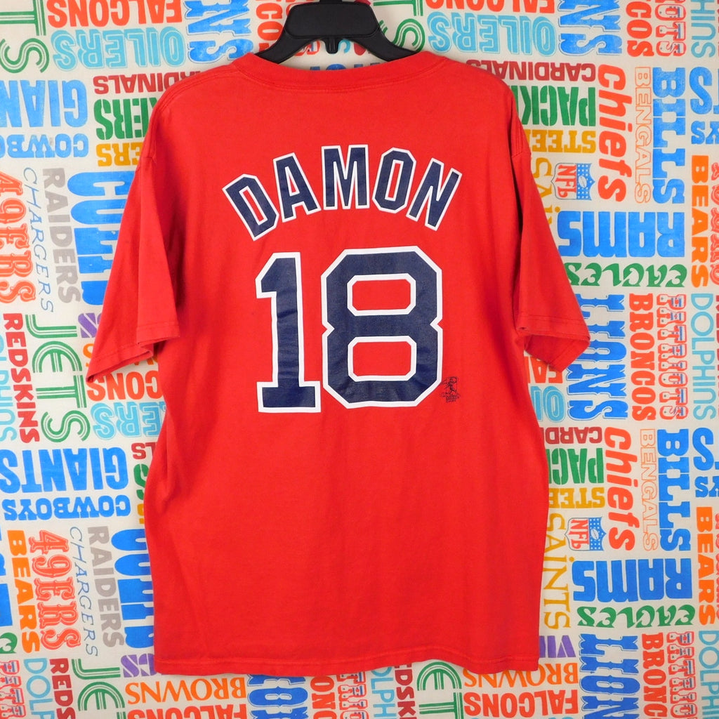 Y2K Boston Red Sox Johnny Damon Jersey T Shirt - Size L