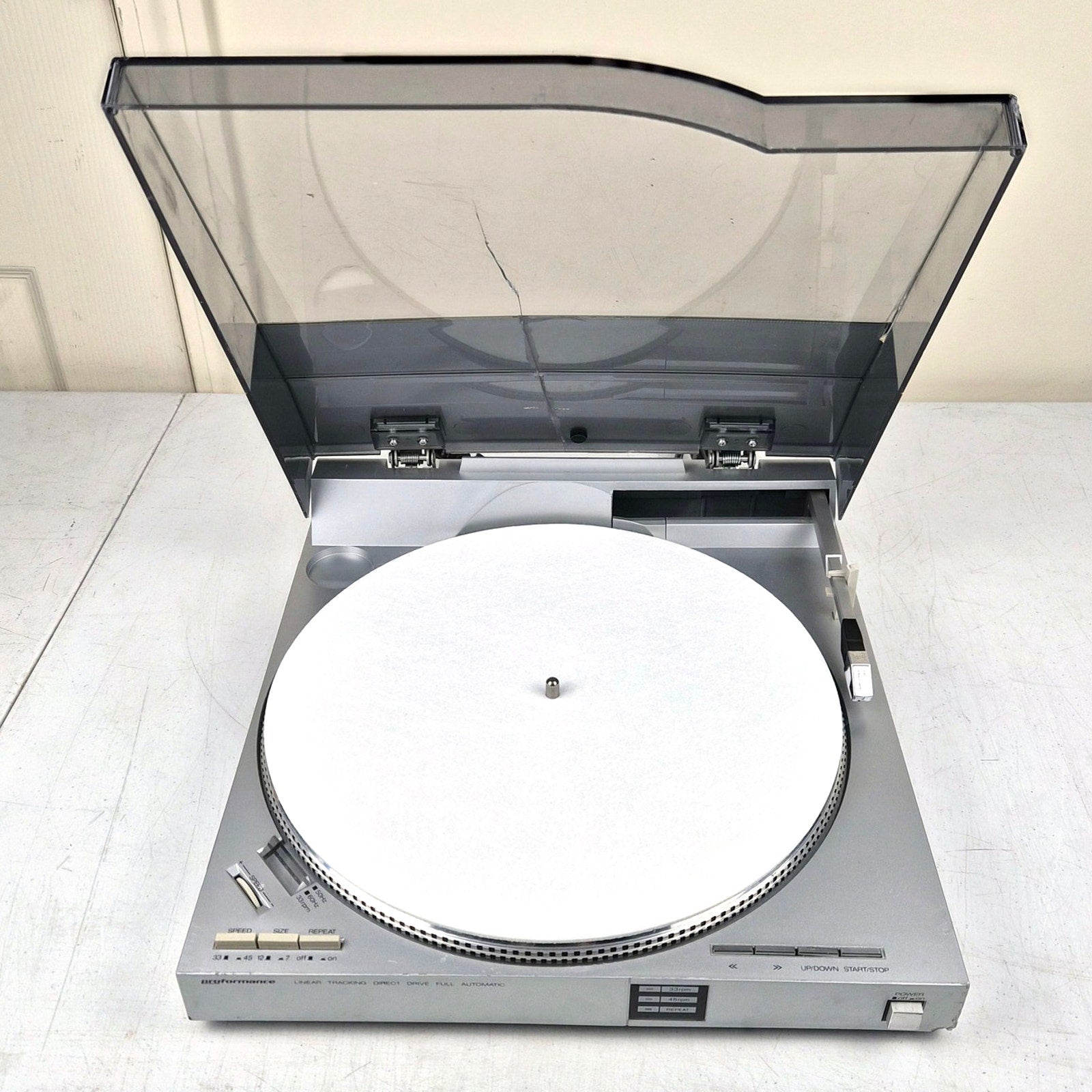 Sears Direct Drive Turntable Linear Tracking Tested Serviced 1983 Proformance