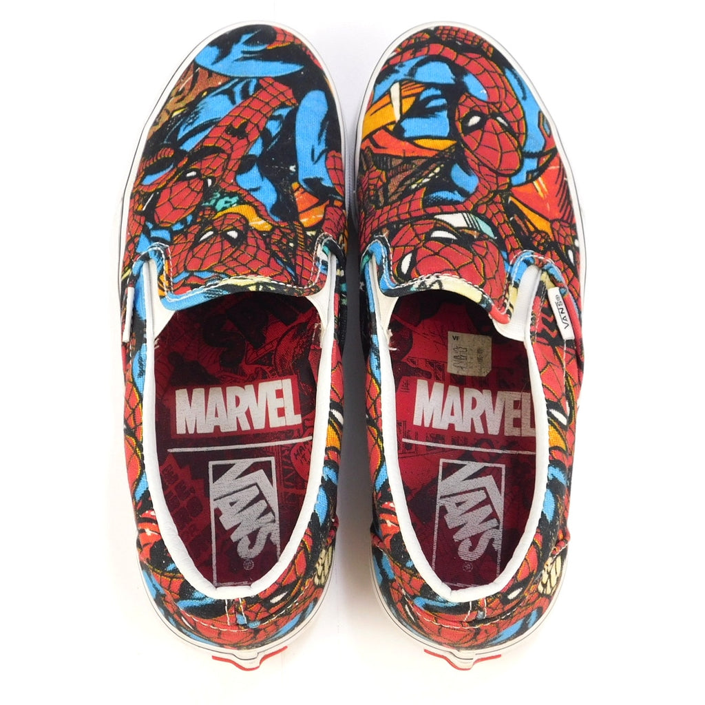 Vans x Marvel Spider-Man Classic Slip-On Comic Print Shoes Mens 8.5 Womens 10