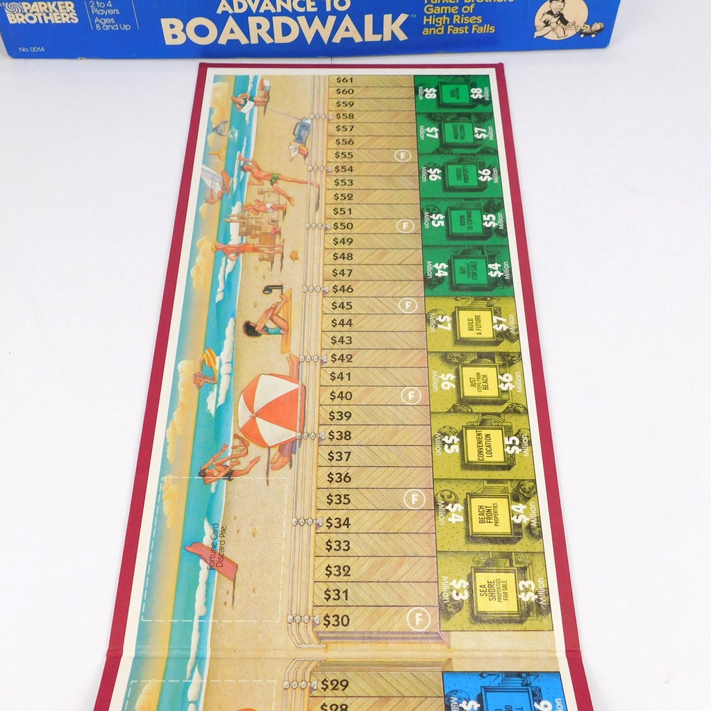 Vintage 1985 Advance to Boardwalk Parker Brothers Board Game Complete CIB