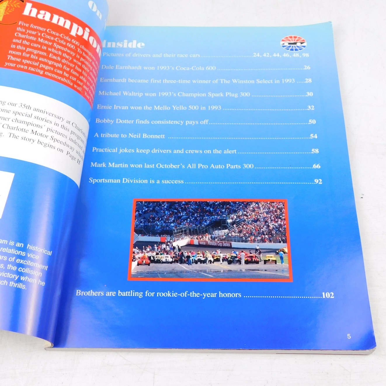 Vintage NASCAR Program 1994 Coca Cola 600 Charlotte Motor Speedway Collector's Magazine
