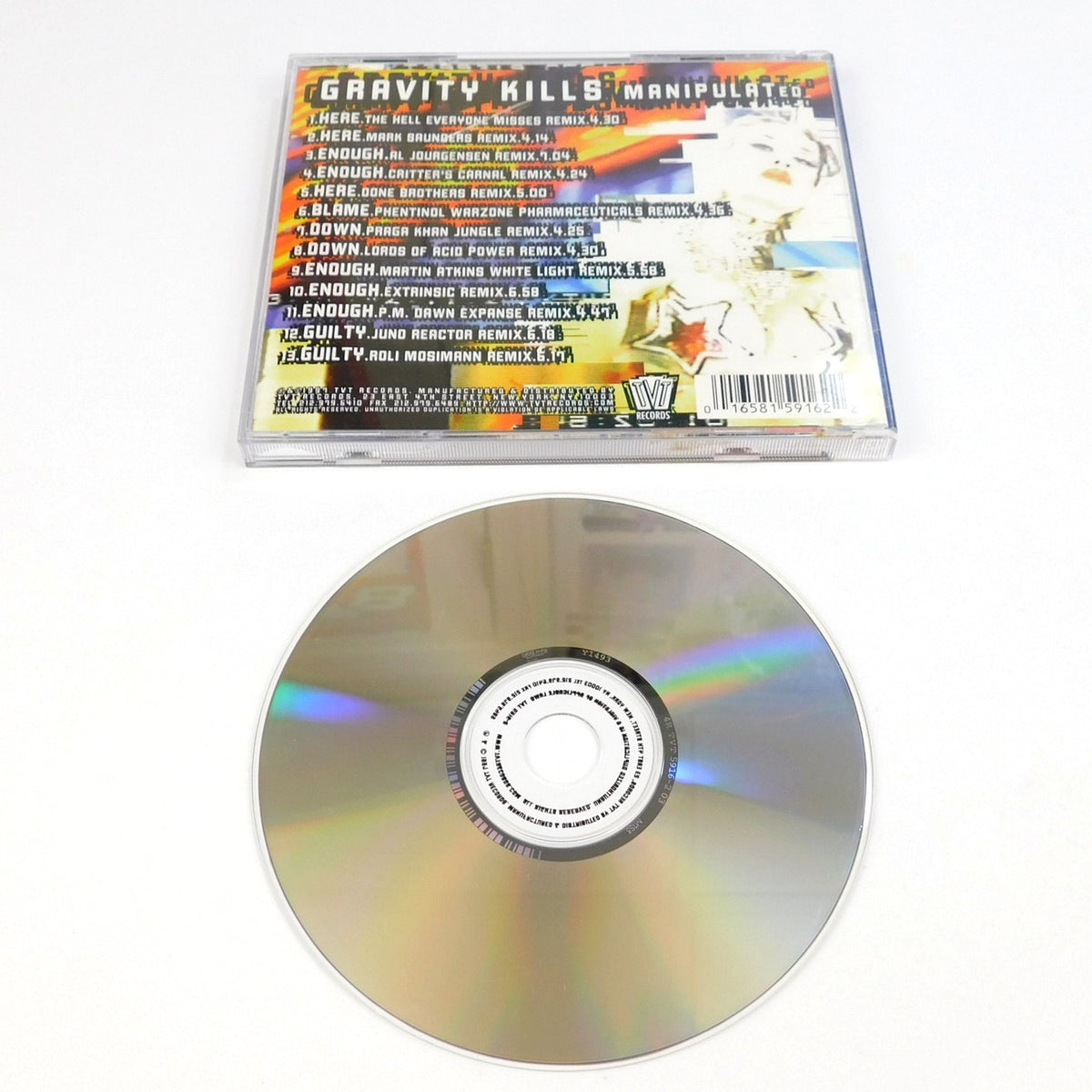 Gravity Kills Manipulated CD 1997 TVT Records Industrial Rock Remix Album