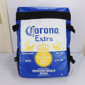 Corona Extra Cooler Backpack Insulated Zip Top Blue Label Promo Straps 18x13x5