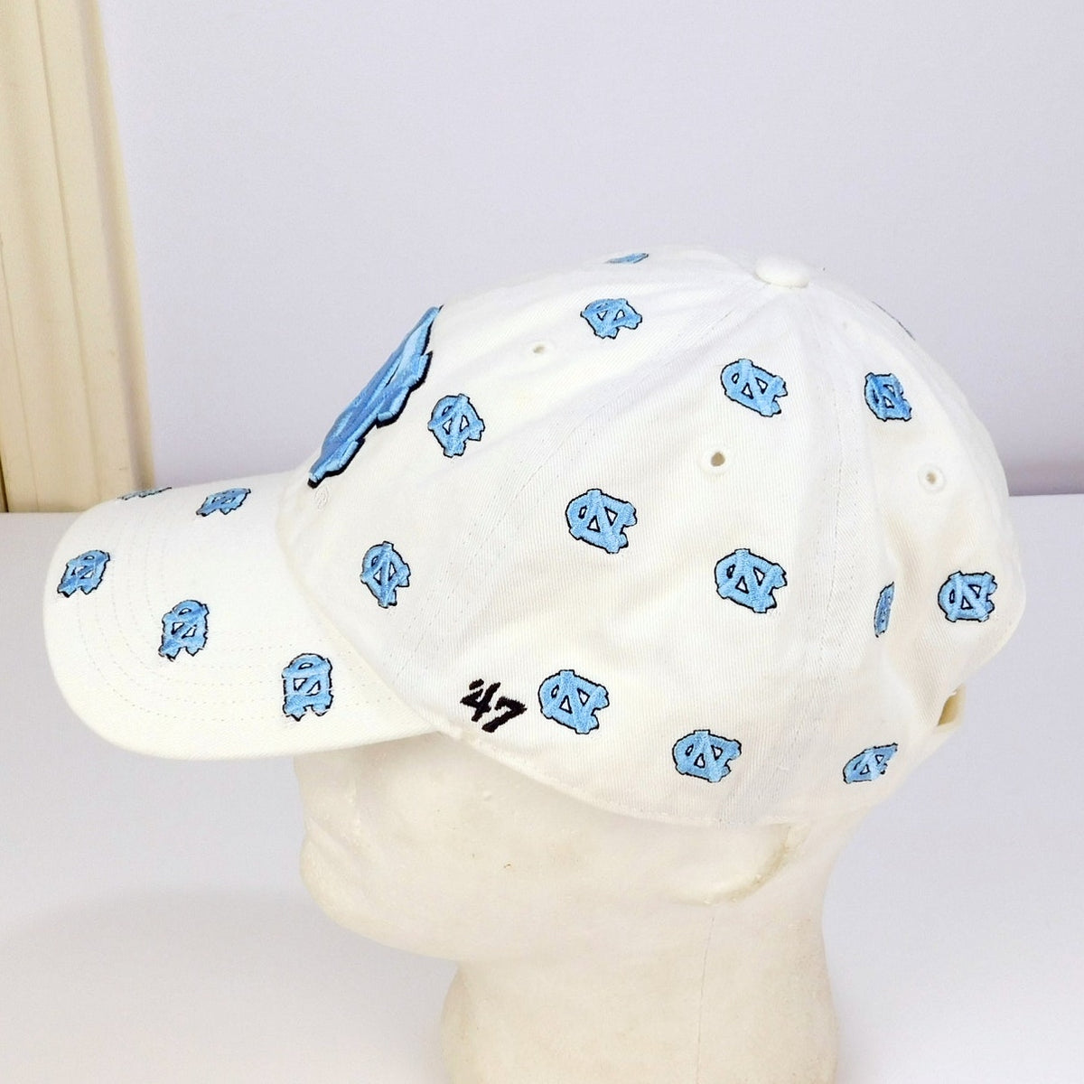 UNC Tar Heels All Over Logo Strapback Hat - Adjustable