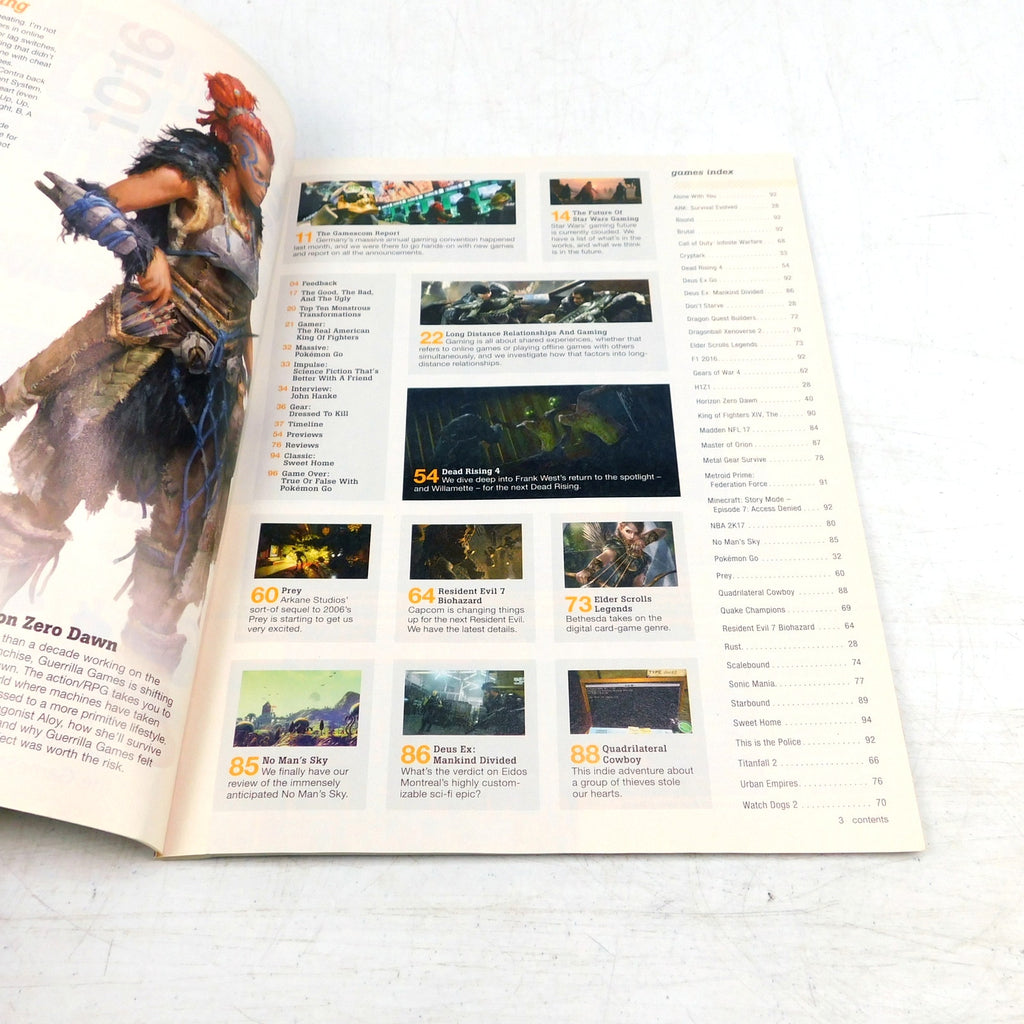 Game Informer Magazine Issue 282 October 2016 Horizon Zero Dawn Cover