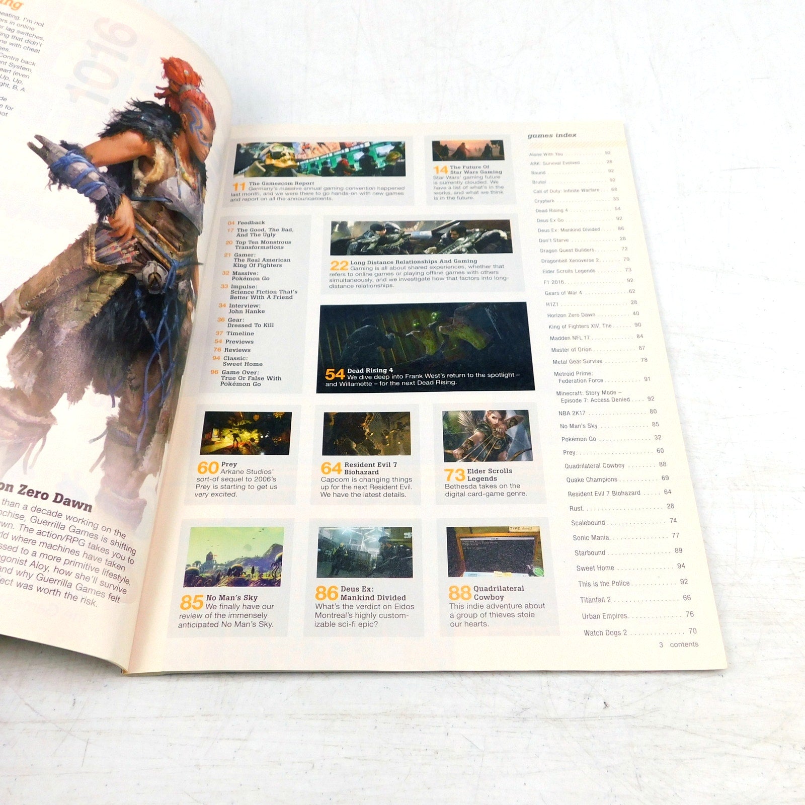 Game Informer Magazine Issue 282 October 2016 Horizon Zero Dawn Cover