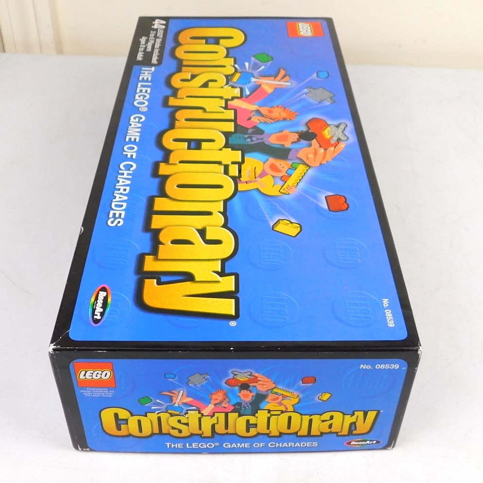 Lego Constructionary Charades Board Game 2003 Complete In Box Roseart 08539
