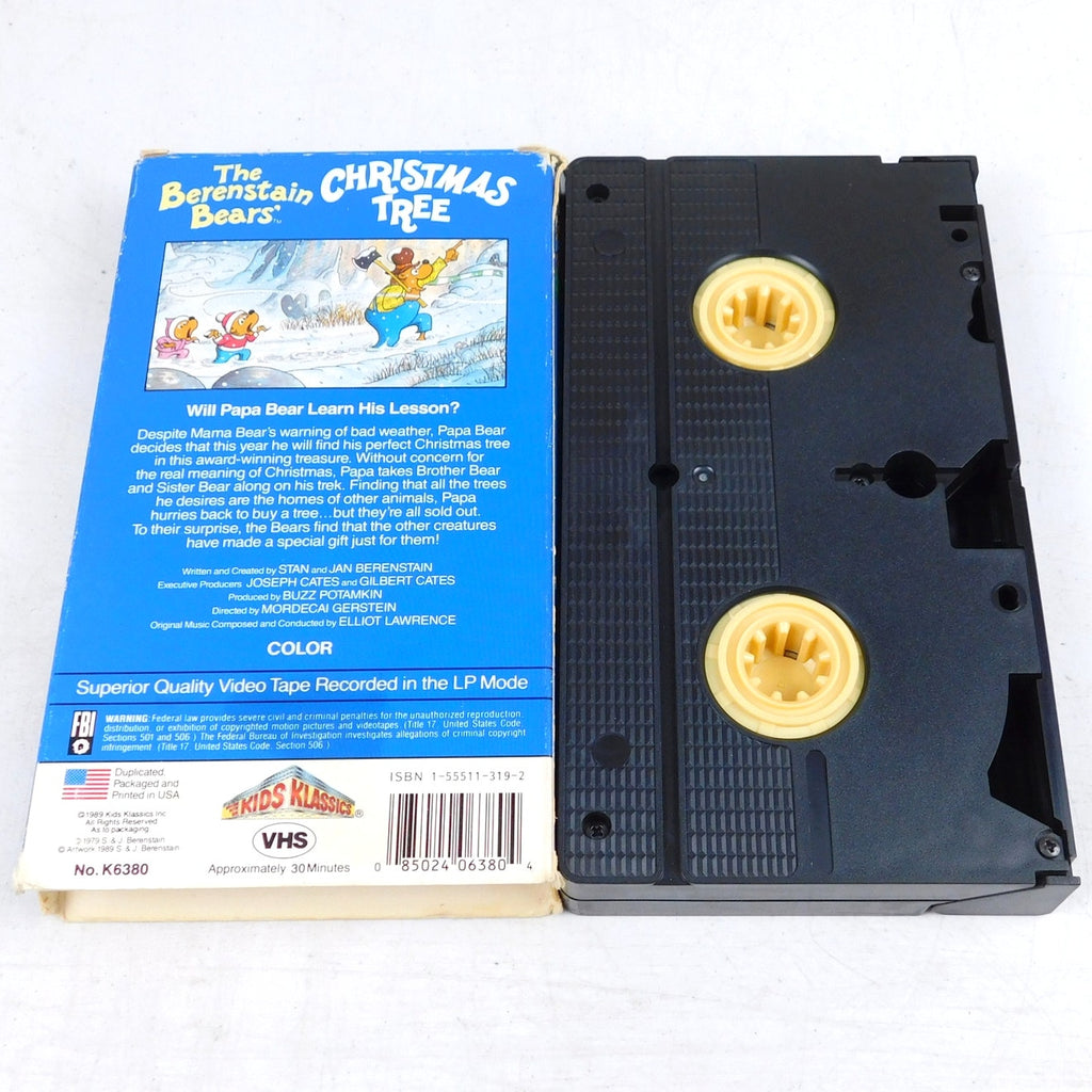 The Berenstain Bears Christmas Tree VHS Tested Working 1989 Kids Klassics