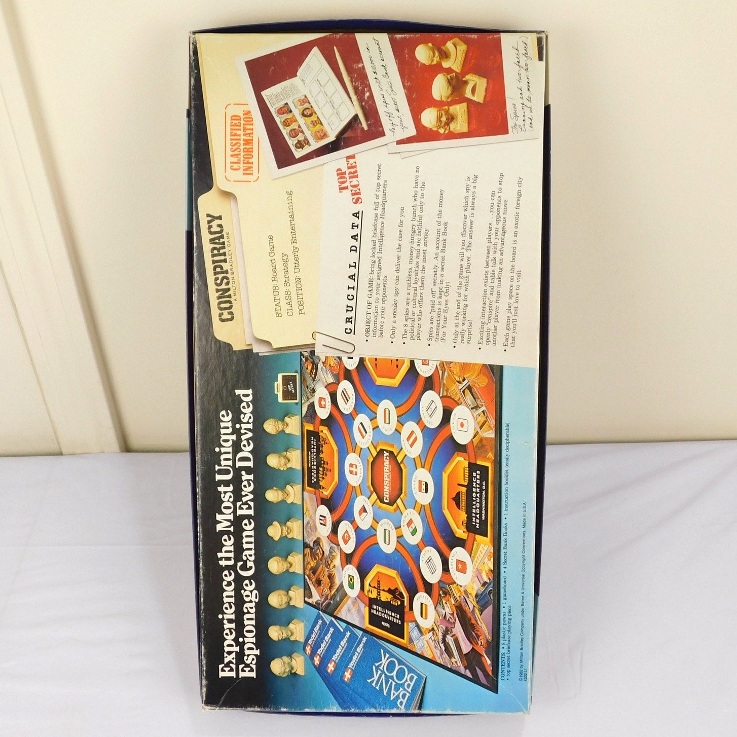 Vintage Milton Bradley Conspiracy Board Game Complete In Box 1982 Spy Mystery