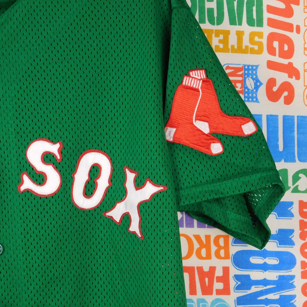 2002 Majestic Boston Red Sox Green Mesh Jersey - Size M