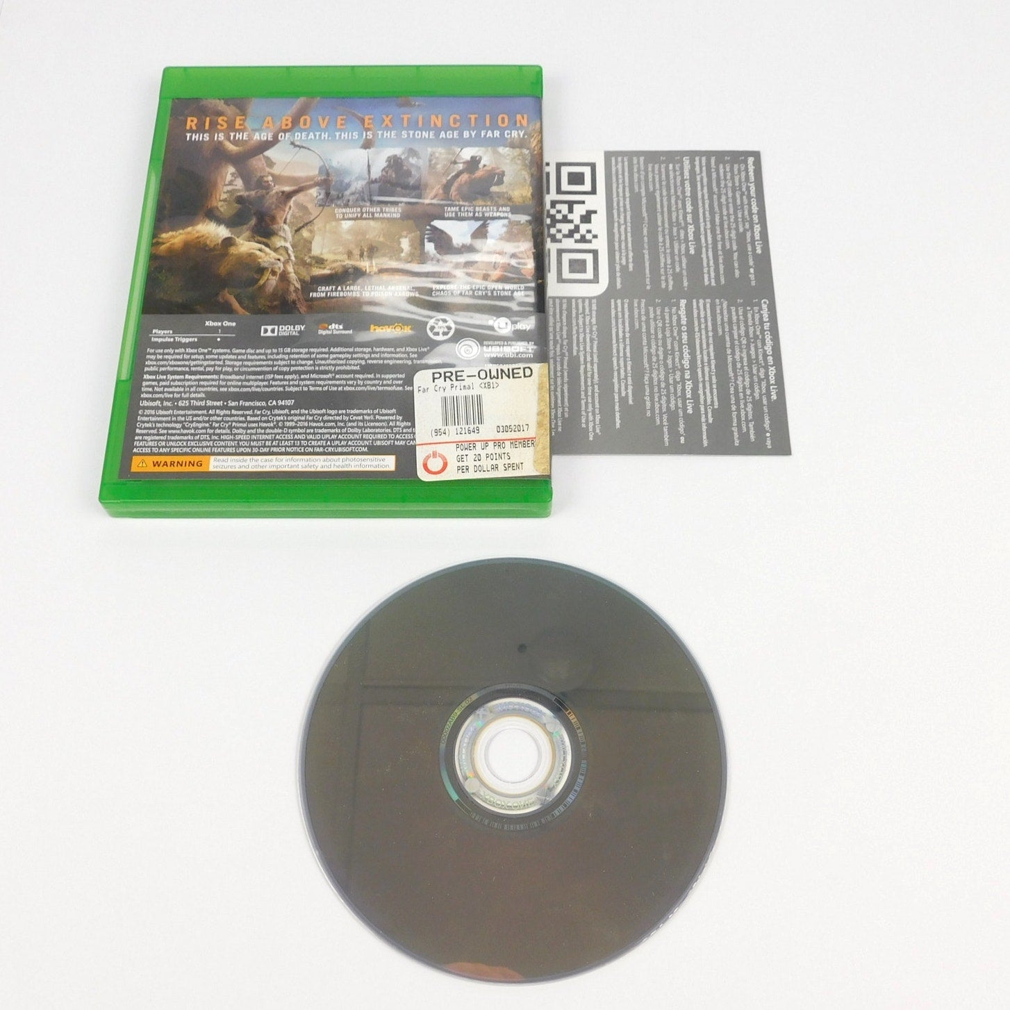 Far Cry Primal Microsoft Xbox One Complete CIB Tested Working 2016 Ubisoft