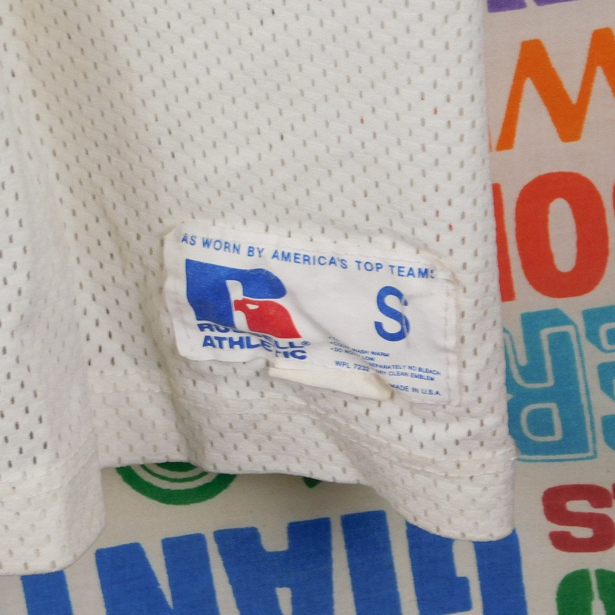 90s Russell Athletic Blank Football Jersey - Size S