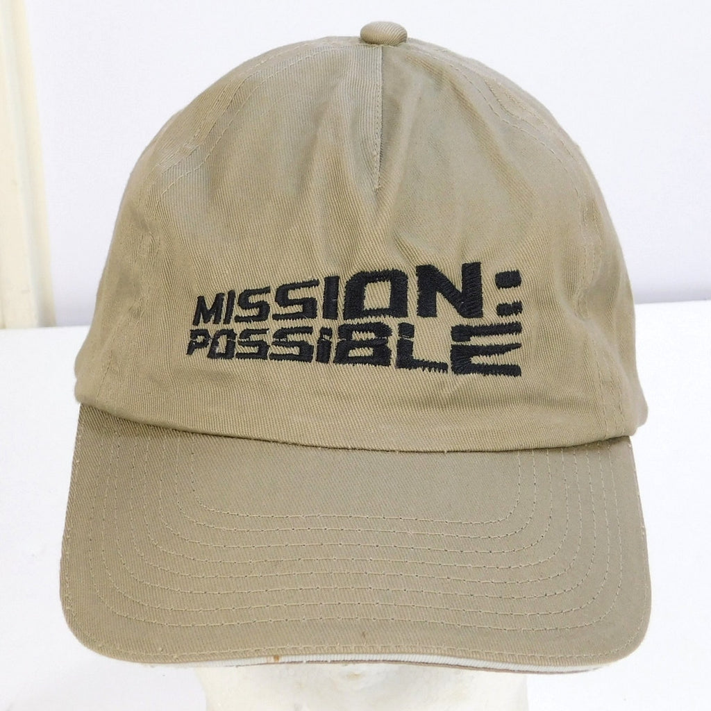 Vintage Mission Possible HP Invent Promo Hat Cap Khaki Strapback Y2K