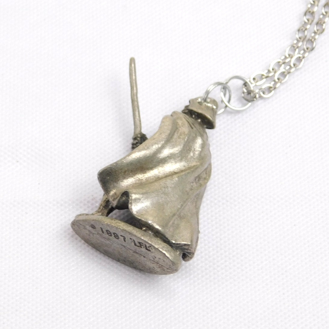 Vintage Darth Vader Necklace Star Wars Monopoly Game Piece Sterling Silver 1997