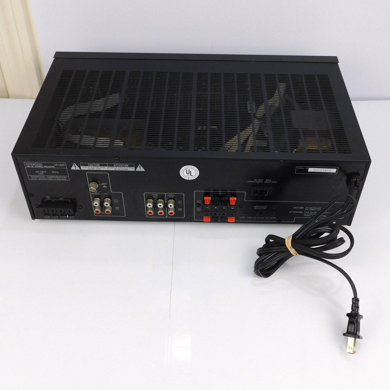 Kenwood KR-A4010 Stereo Receiver Tested Working 45W 2 Channel No Remote Phono In
