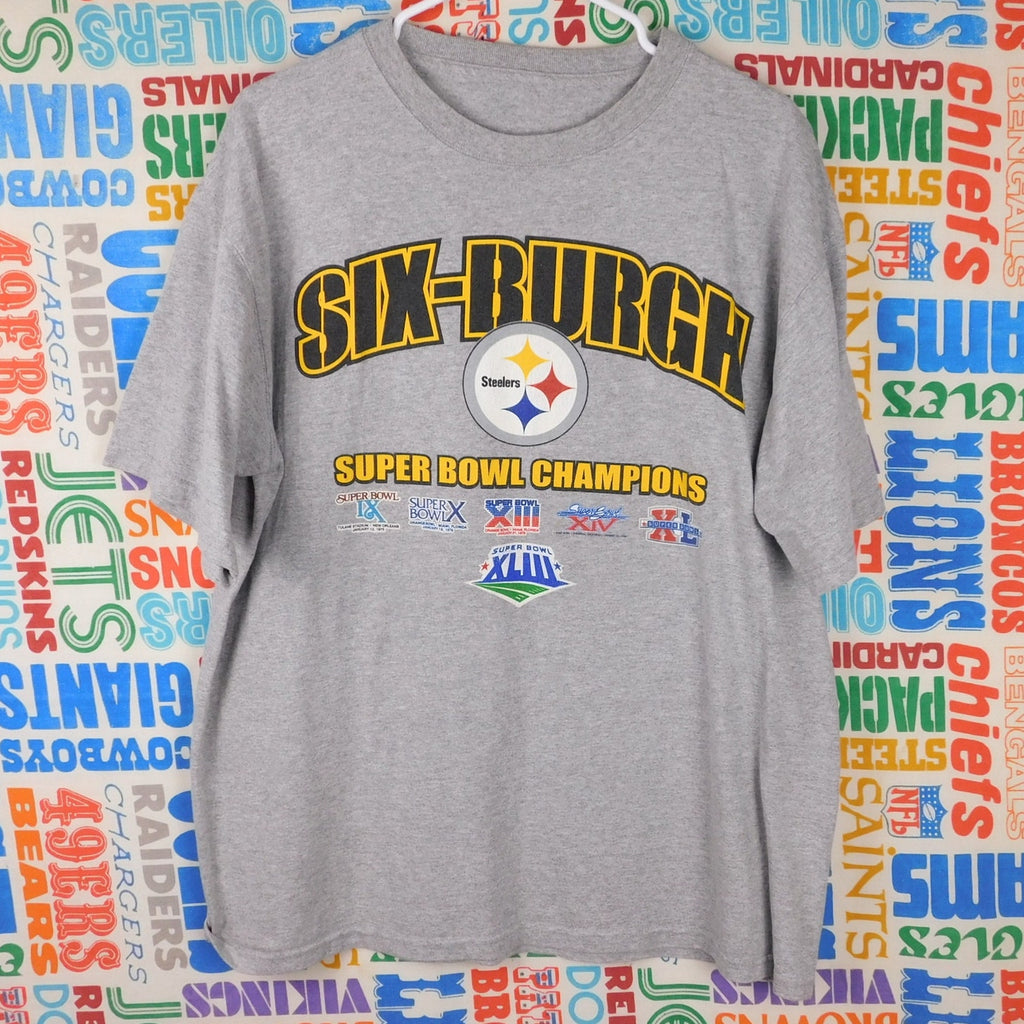 Pittsburgh Steelers "Six-Burgh" Super Bowl 43 Champions Tee - Size XL