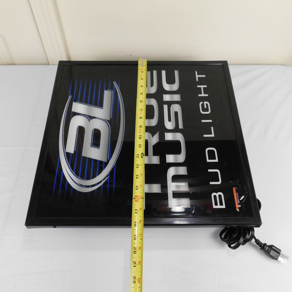 Vintage Bud Light True Music Lighted Bar Sign Beer Man Cave Lamp Tested 2005