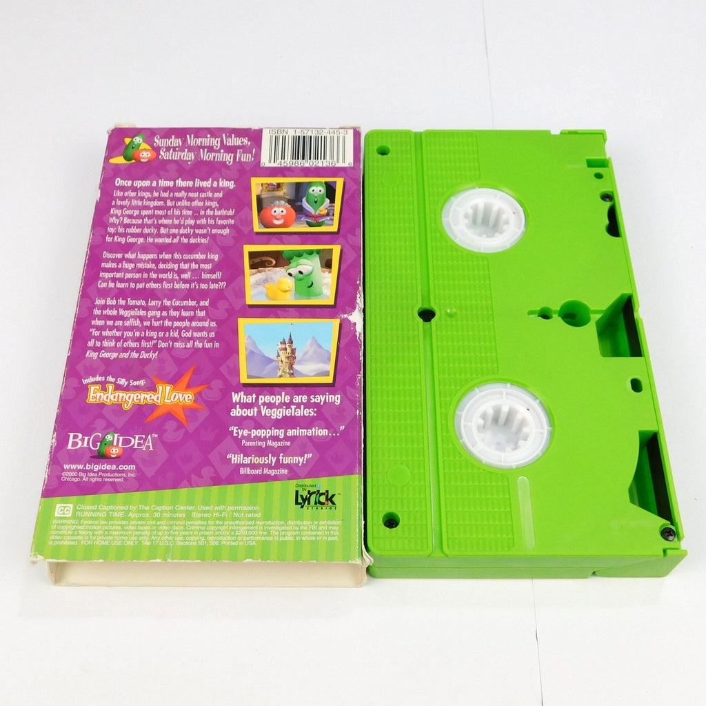 Veggie Tales King George And The Ducky VHS Tested 2000 Big Idea Lyrick