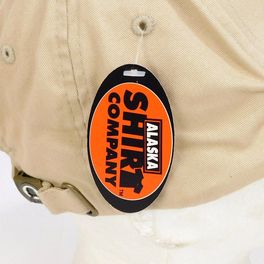 Alaska Shirt Company Eagle Hat Embroidered Bill Strapback Tan Cotton NWT Cap