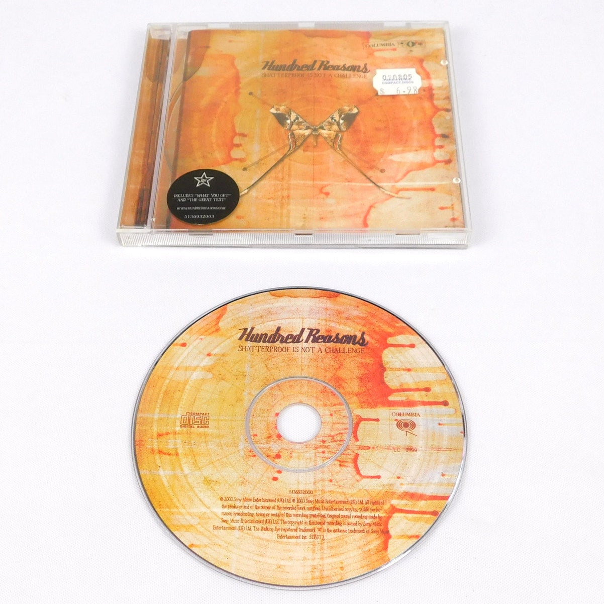 Hundred Reasons Shatterproof Is Not A Challenge CD 2004 Tested Columbia 513693 2