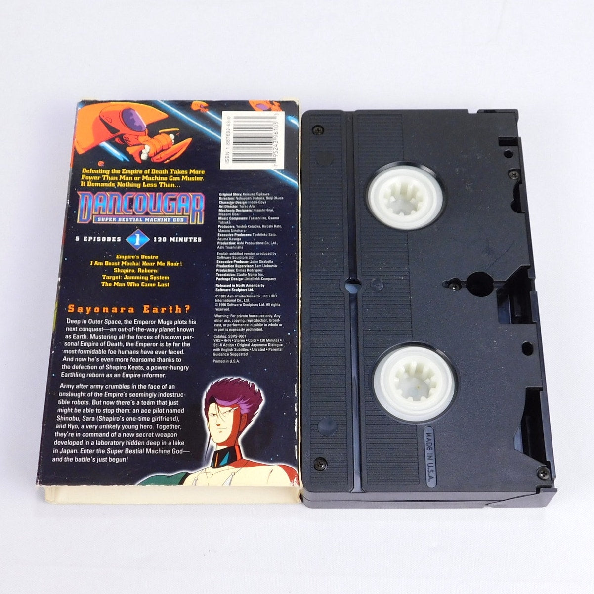 Dancougar Volume 1 VHS Anime Promo Tape Tested 1996 Dancouga English Subtitles