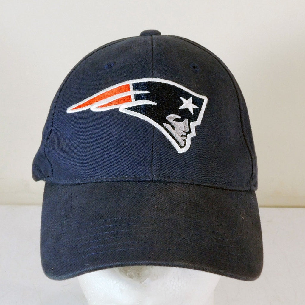 New England Patriots Hat Adjustable Hook And Loop Blue Flying Elvis Logo