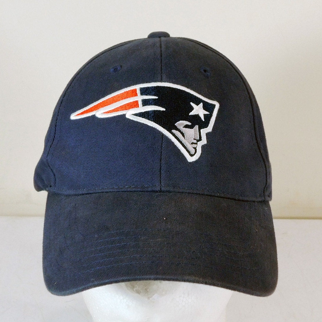 New England Patriots Hat Adjustable Hook And Loop Blue Flying Elvis Logo