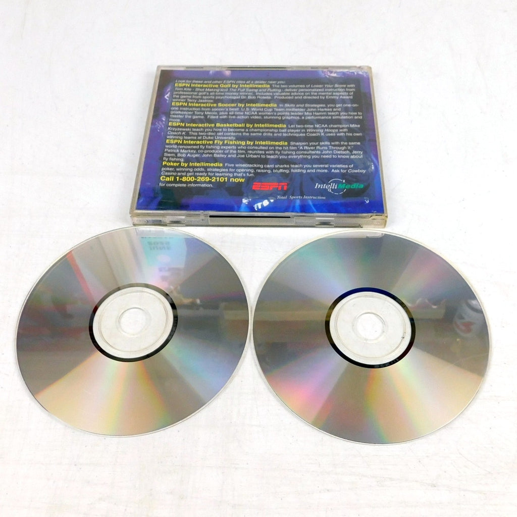 ESPN Winning Hoops With Coach K PC CD ROM Tested 1994 Intellimedia 2 Disc