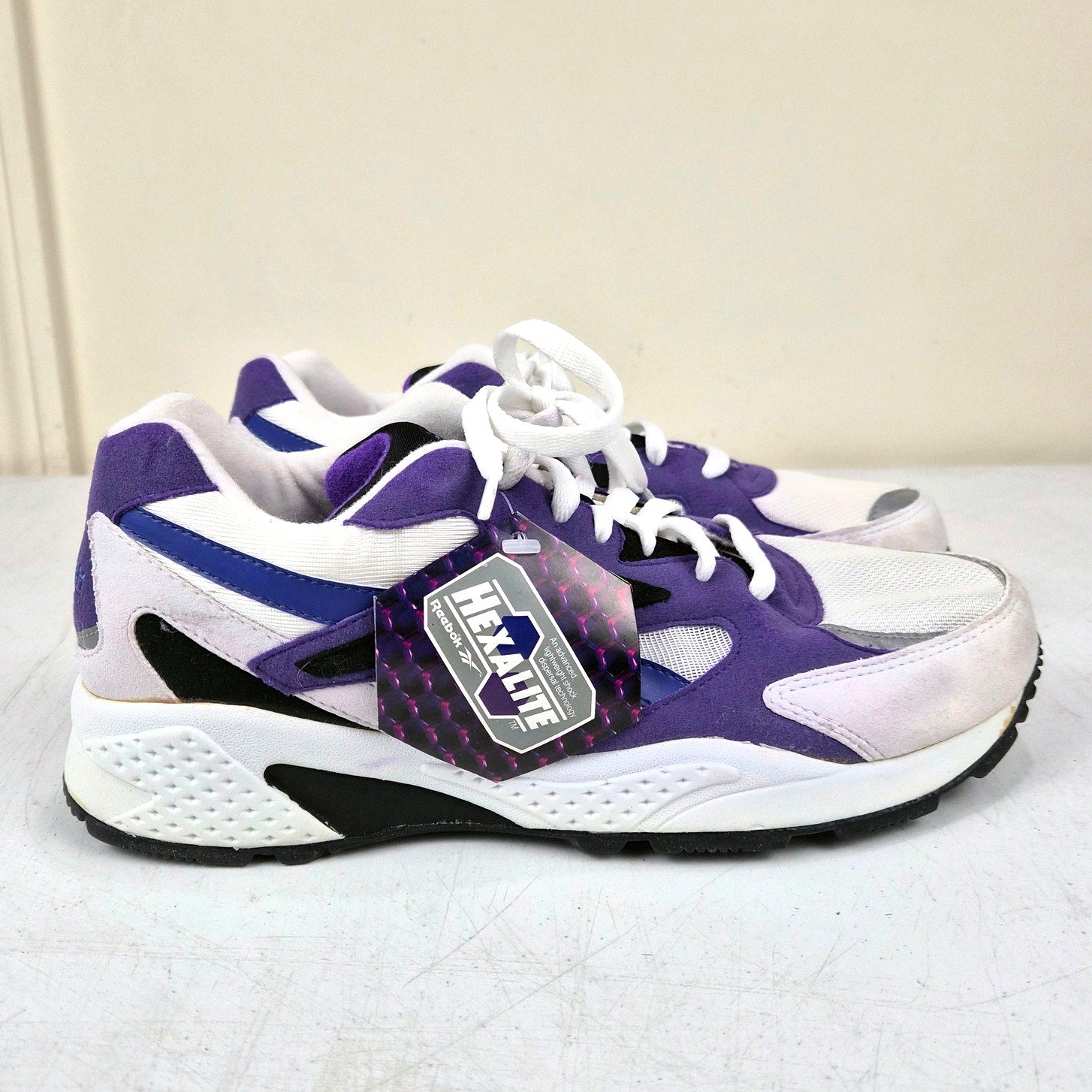 Vintage Reebok Ventilator Sneakers Size Mens 10 Purple White NWT Deadstock 1990