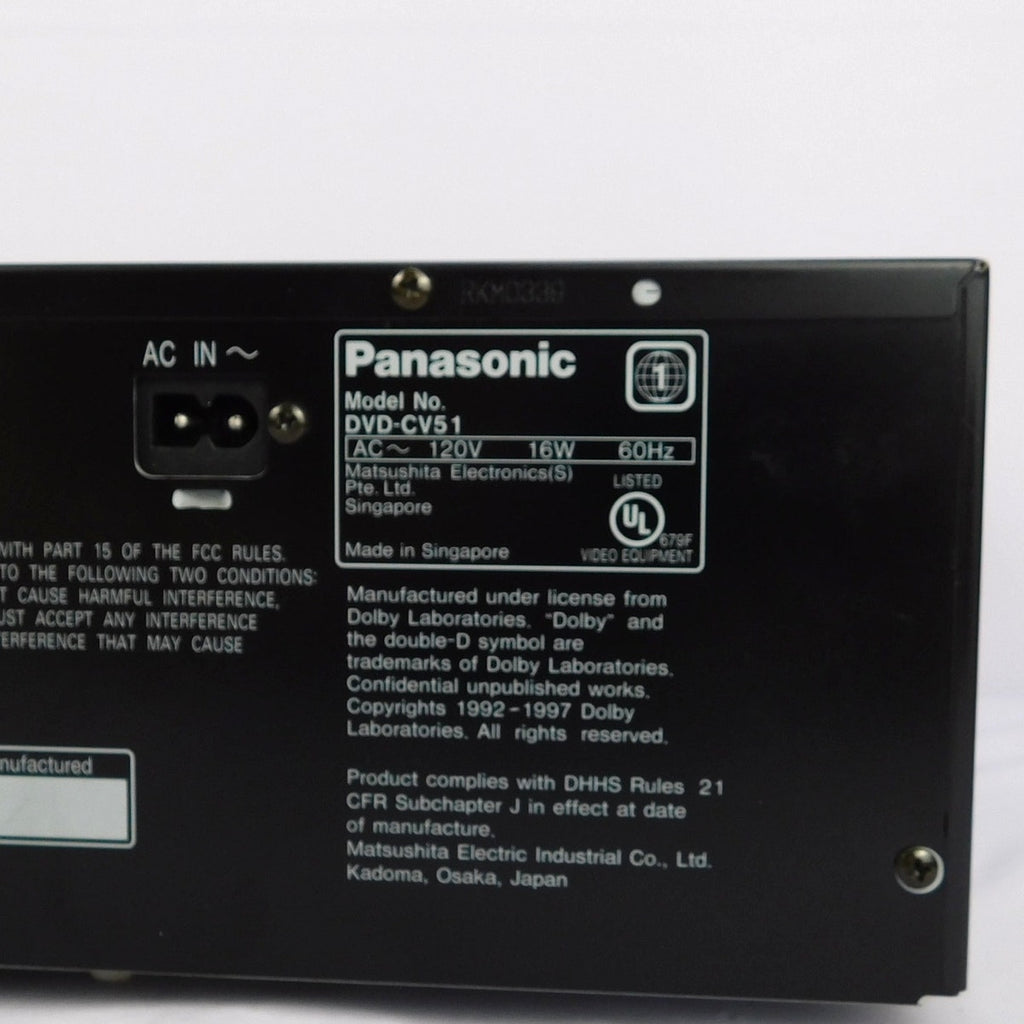 Panasonic DVD-CV51 5 Disc DVD CD Changer w/ Remote Dolby Digital DTS Tested 2001