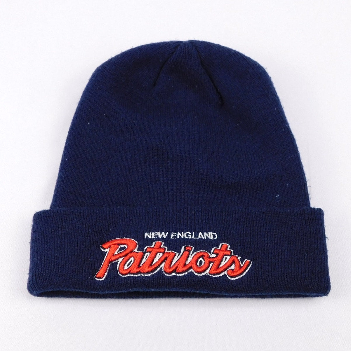 Y2K New England Patriots Script Logo Beanie - OSFA