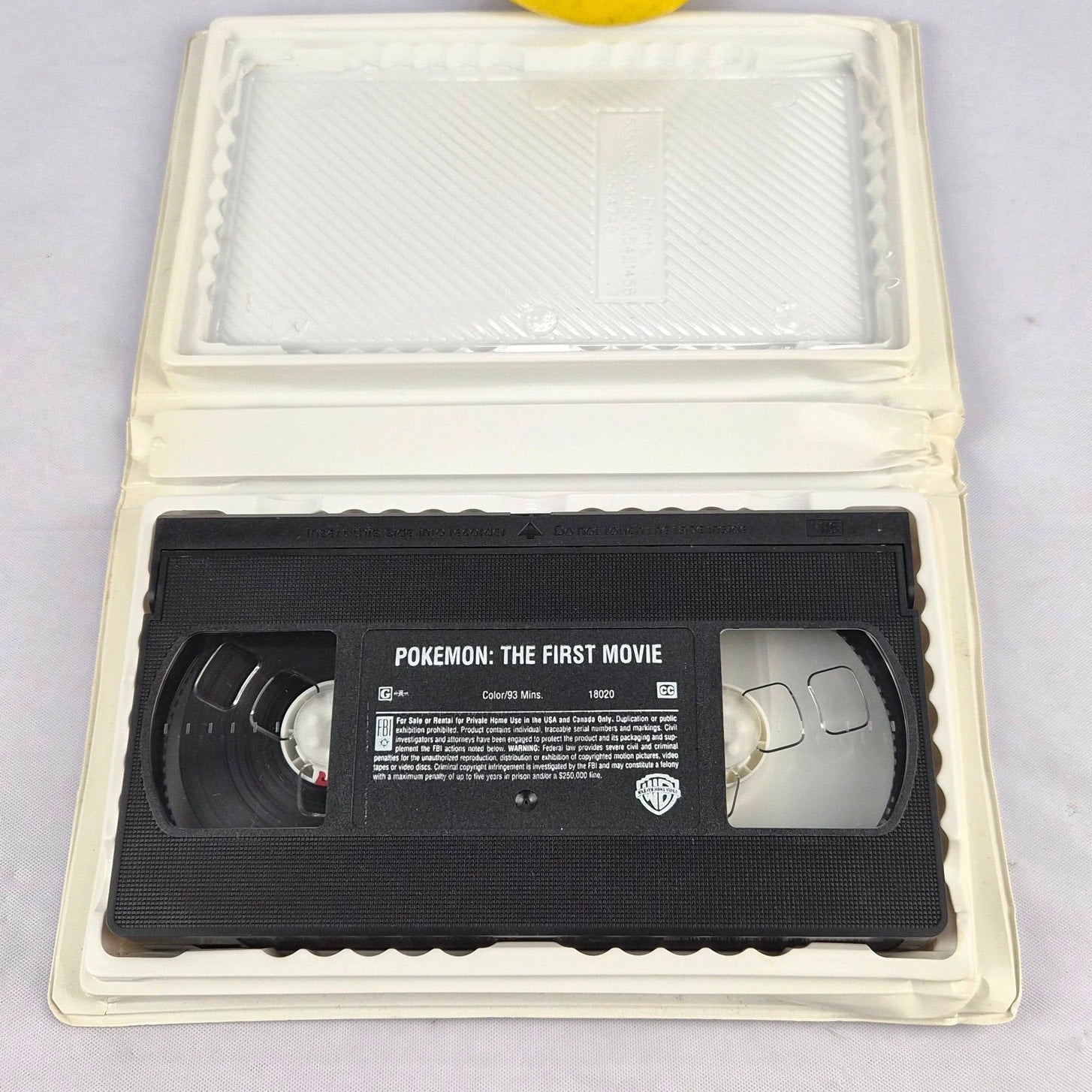 Pokemon The First Movie VHS MewTwo Vs Mew 1999 Tested Warner Bros Clamshell