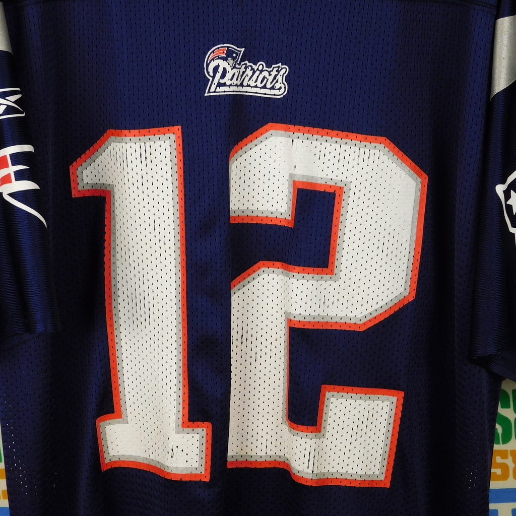 Y2K New England Patriots Tom Brady Jersey (screened) - Size L
