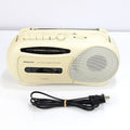 Soundesign 4619 WHT AM FM Cassette Boombox Radio Recorder Tested Working