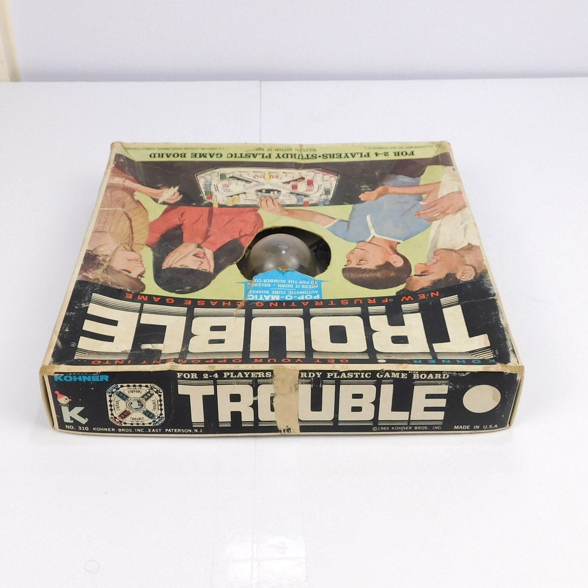 Vintage 1965 Kohner Trouble Pop-O-Matic Board Game Complete In Box No. 310